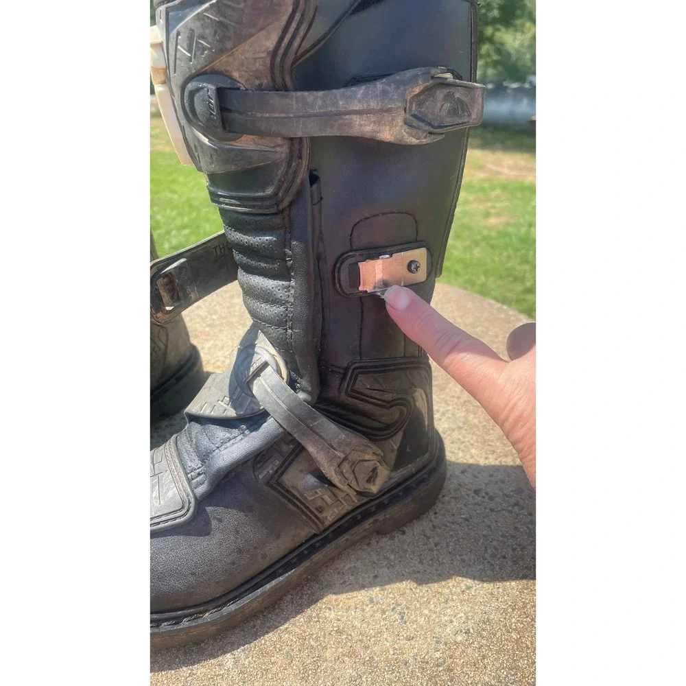 Thor Motocross Boots Youth 5 Black Blitz Dirt Bike MX Riding Buckle Protective